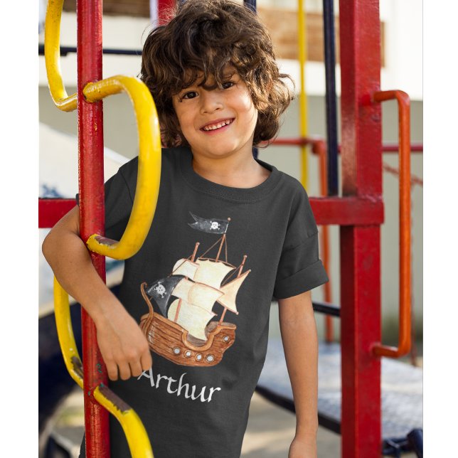 Piratengeburtmotiv Party Schatzpapagei T-Shirt (Pirate T-Shirt for Kids)