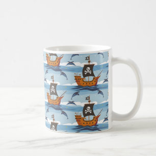 Piratengedankendesigns für seeliebende Abenteurer Kaffeetasse
