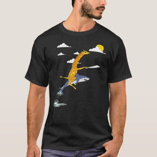 Piratengiraffe auf Haien T-Shirt
