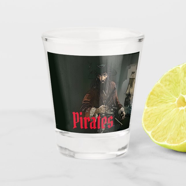 Piratenglas Schnapsglas (Vorderseite)