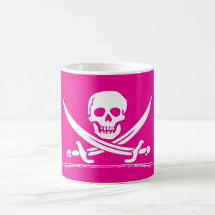 Piratengrog im rosa Entwurf Tasse