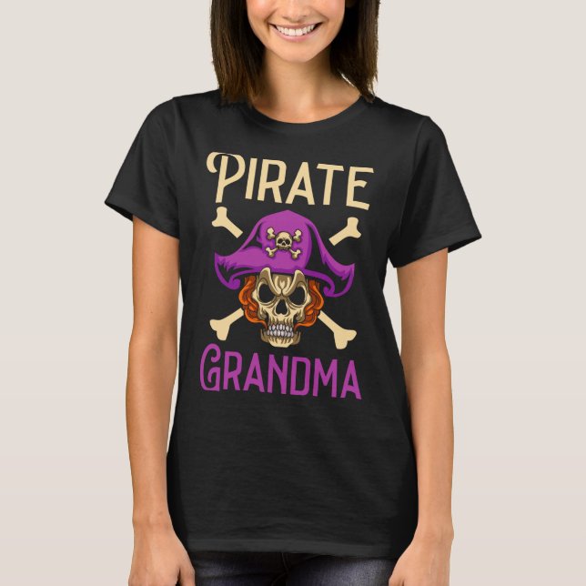 Piratengroßmutter der Männer T-Shirt (Vorderseite)