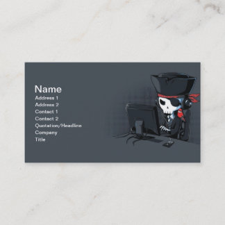 Piratenhacker-Visitenkarte Visitenkarte