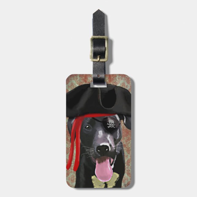 Piratenhund Gepäckanhänger (Vorderseite vertikal)