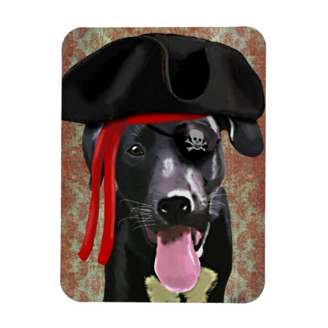 Piratenhund Magnet (Vertikal)