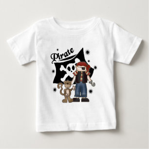 Piratenjunge mit Affenhemden und -geschenken Baby T-shirt