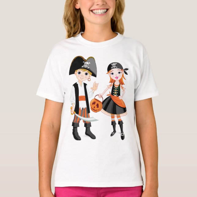Piratenjunge und Girl Girl T - Shirt (Vorderseite)