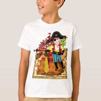 Piratenjunge und Schatzkarte T - Shirt