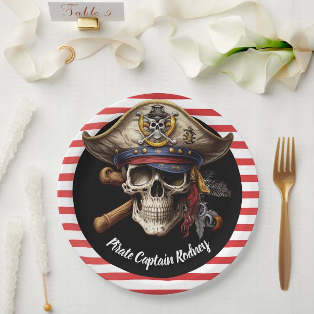 Piratenkapitän Pappteller (Hochzeit)