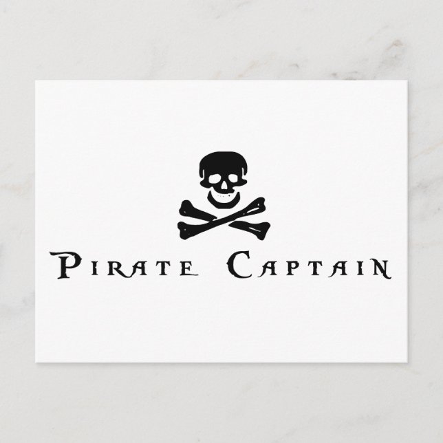 Piratenkapitän Postkarte (Vorderseite)