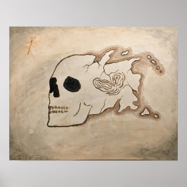 Piratenkarte "Dangerous Waters" von David Good Poster (Vorne)