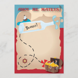 Piratenkarte Dankeskarte