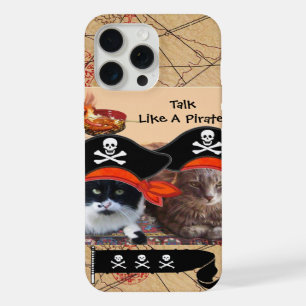 PIRATENKATZEN ANTIKE PIRATEN SCHATZKARTEN UND FLAG iPhone 15 PRO MAX HÜLLE