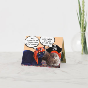 PIRATENKATZEN UND ANTIKER PIRATENSCHATZKARTEN KARTE