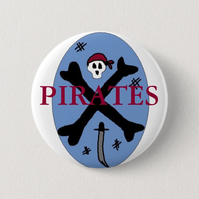 Piratenknochen Button (Vorderseite)