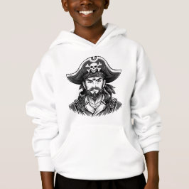Piratenkopf mit Hut Seemann und Augenklappe und Bä Hoodie