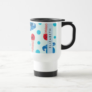 Piratenkopus, Piratenquallen, Meer, Ihr Name Reisebecher