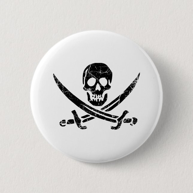 Piratenkreuz Button (Vorderseite)