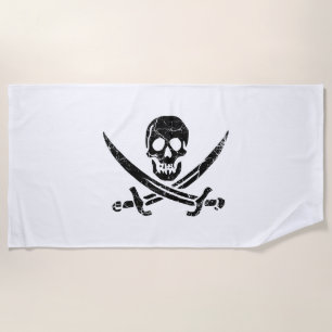 Piratenkreuz Strandtuch