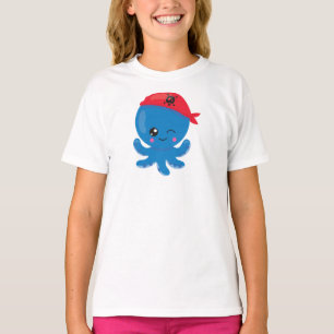 Piratenktopus, Niedlicher Kraken, kleiner Kraken T-Shirt