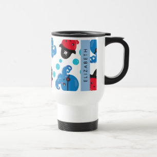 Piratenktopus, Octopus-Muster, Meer, Ihr Name Reisebecher