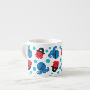 Piratenktopus, Octopusmuster, Meerestiere Espressotasse