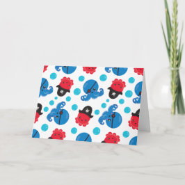 Piratenktopus, Octopusmuster, Meerestiere Karte