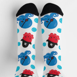 Piratenktopus, Octopusmuster, Meerestiere Socken