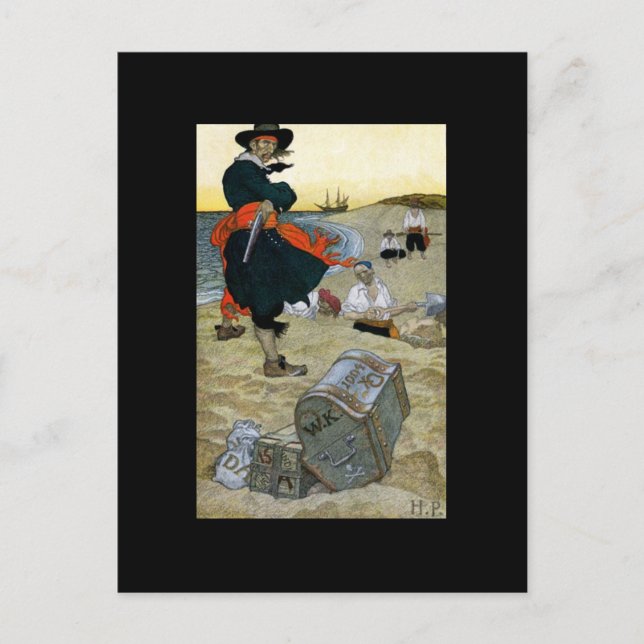 Piratenkunst Postkarte (Vorderseite)