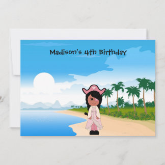 Piratenmädchen Einladungen zum Geburtstag