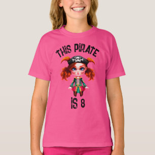 Piratenmädchen Thema Geburtstagsfeier DIY Age T-Shirt