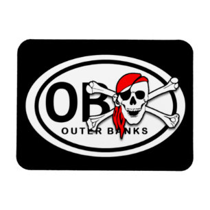 Piratenmagnet OBX Skull und Crossbones Magnet