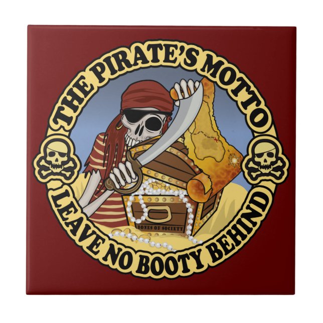 Piratenmotto Fliese (Vorderseite)
