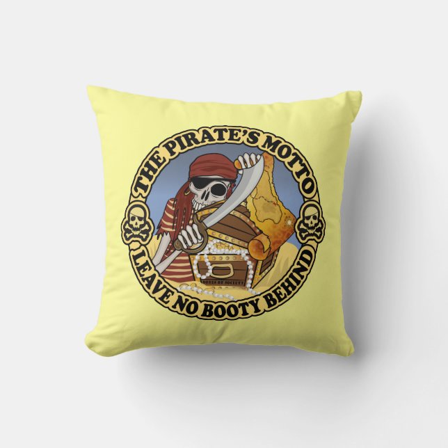 Piratenmotto Kissen (Vorderseite)