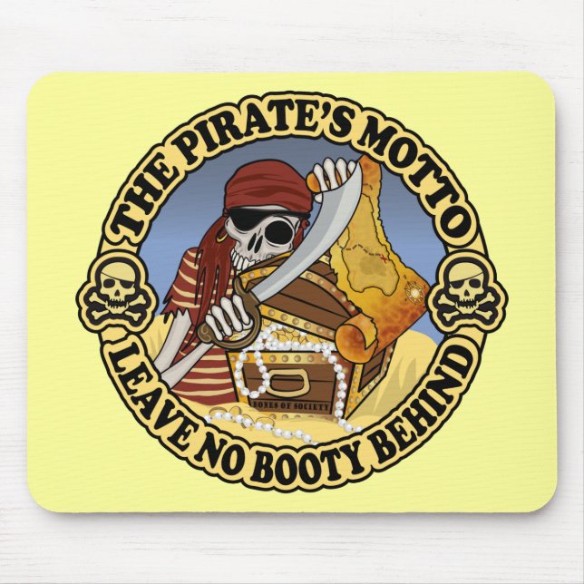 Piratenmotto Mousepad (Vorne)
