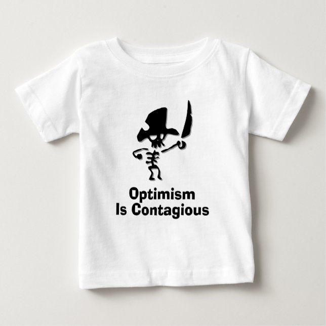 Piratenoptimismus ist ansteckend baby t-shirt (Vorderseite)
