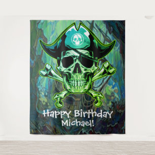 Piratenpartei mit unserem Kapitän Crossbones Hinte Wandteppich