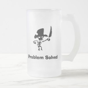 Piratenproblem gelöst mattglas bierglas