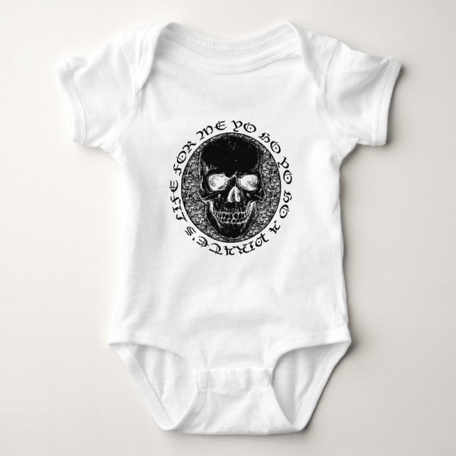 Piratenschädel Baby Strampler (Vorderseite)