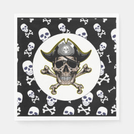 Piratenschädel BIRTHDAY Serviette
