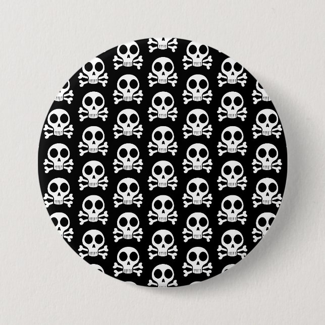 Piratenschädel-Design Button (Vorderseite)