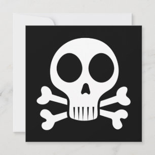 Piratenschädel-Design Dankeskarte