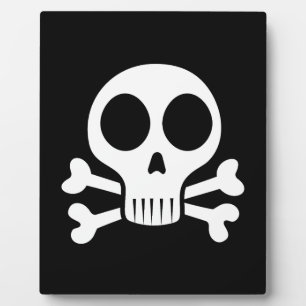 Piratenschädel-Design Fotoplatte