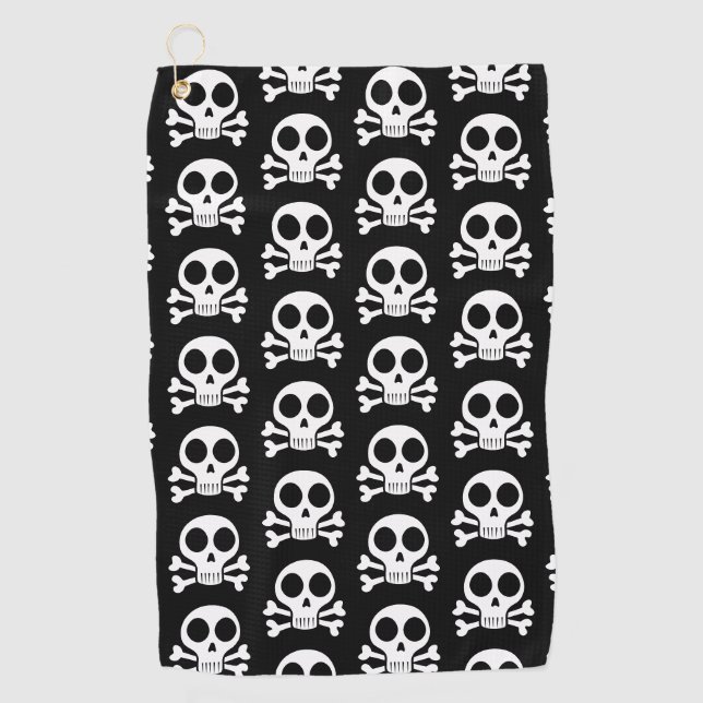 Piratenschädel-Design Golfhandtuch (Vorderseite)