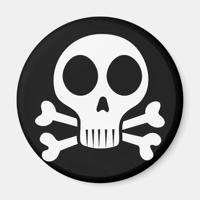 Piratenschädel-Design Magnet (Vorne)