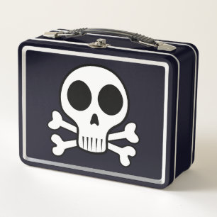 Piratenschädel-Design Metall Brotdose