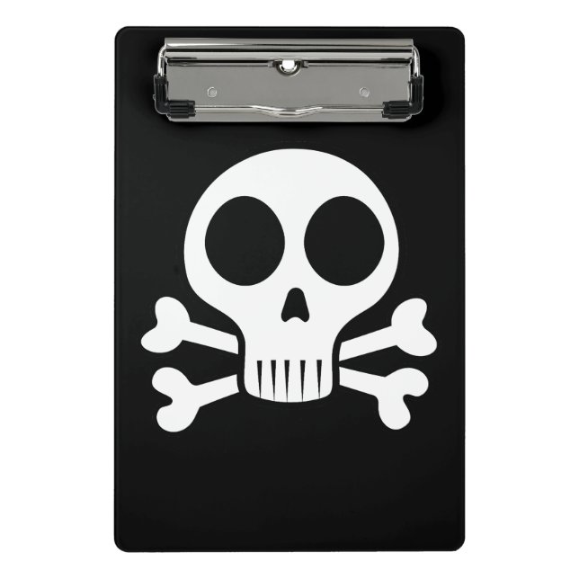Piratenschädel-Design Mini Klemmbrett (Vorderseite)