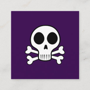 Piratenschädel-Design Quadratische Visitenkarte