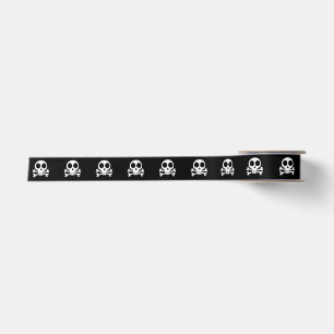 Piratenschädel-Design Satinband