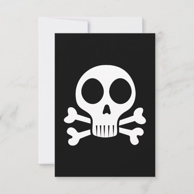 Piratenschädel-Design Save The Date (Vorderseite)